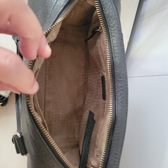 Kate Spade Black Romy Perri Lane Leather Perforated Satchel/Crossbody Bag - Picture 7 of 16